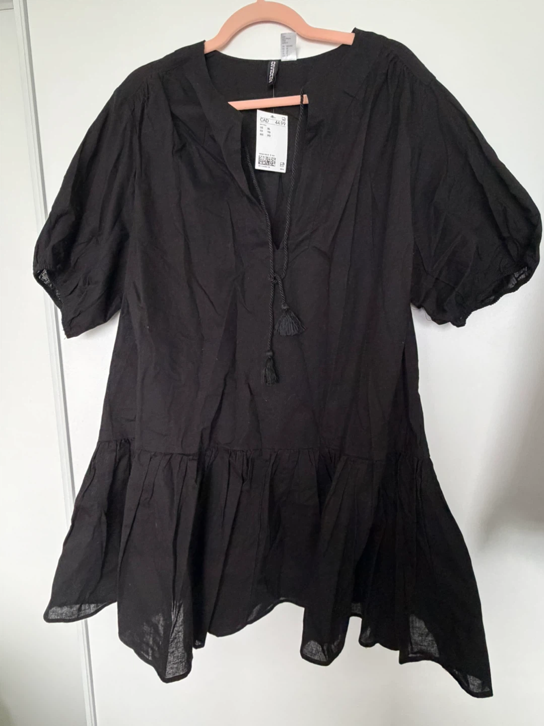 (NEW) H&MBlack Mini Dress XL