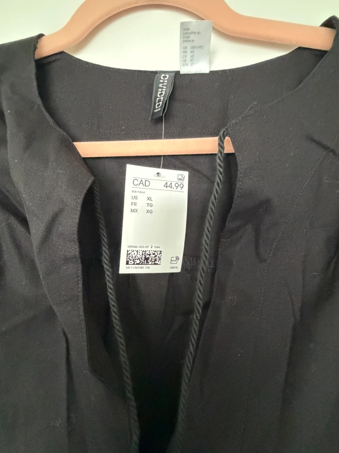 (NEW) H&MBlack Mini Dress XL - photo 3