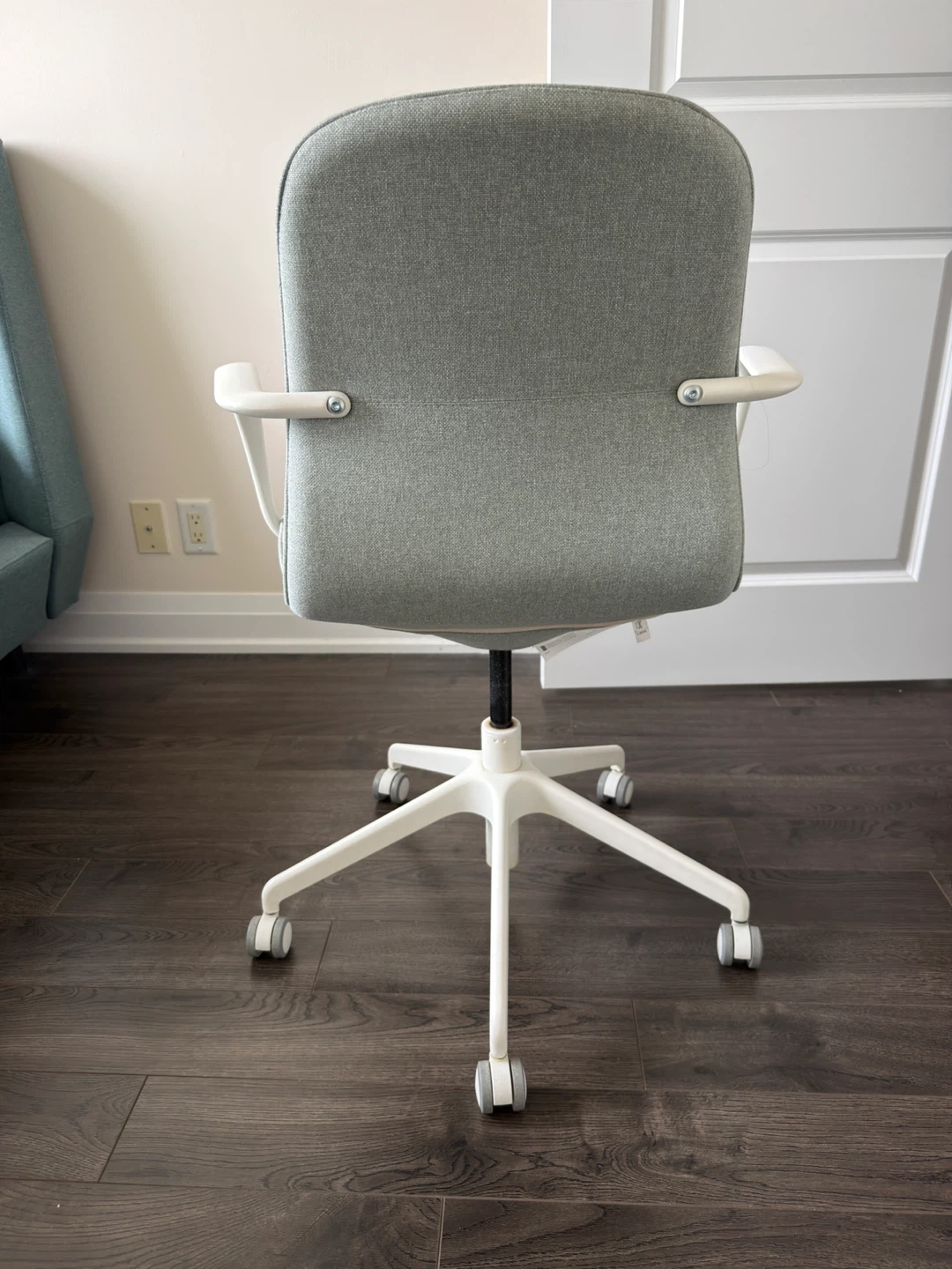 IKEA Langfjall Office Chair - Grey Fabric and White Frame (Used) - photo 4
