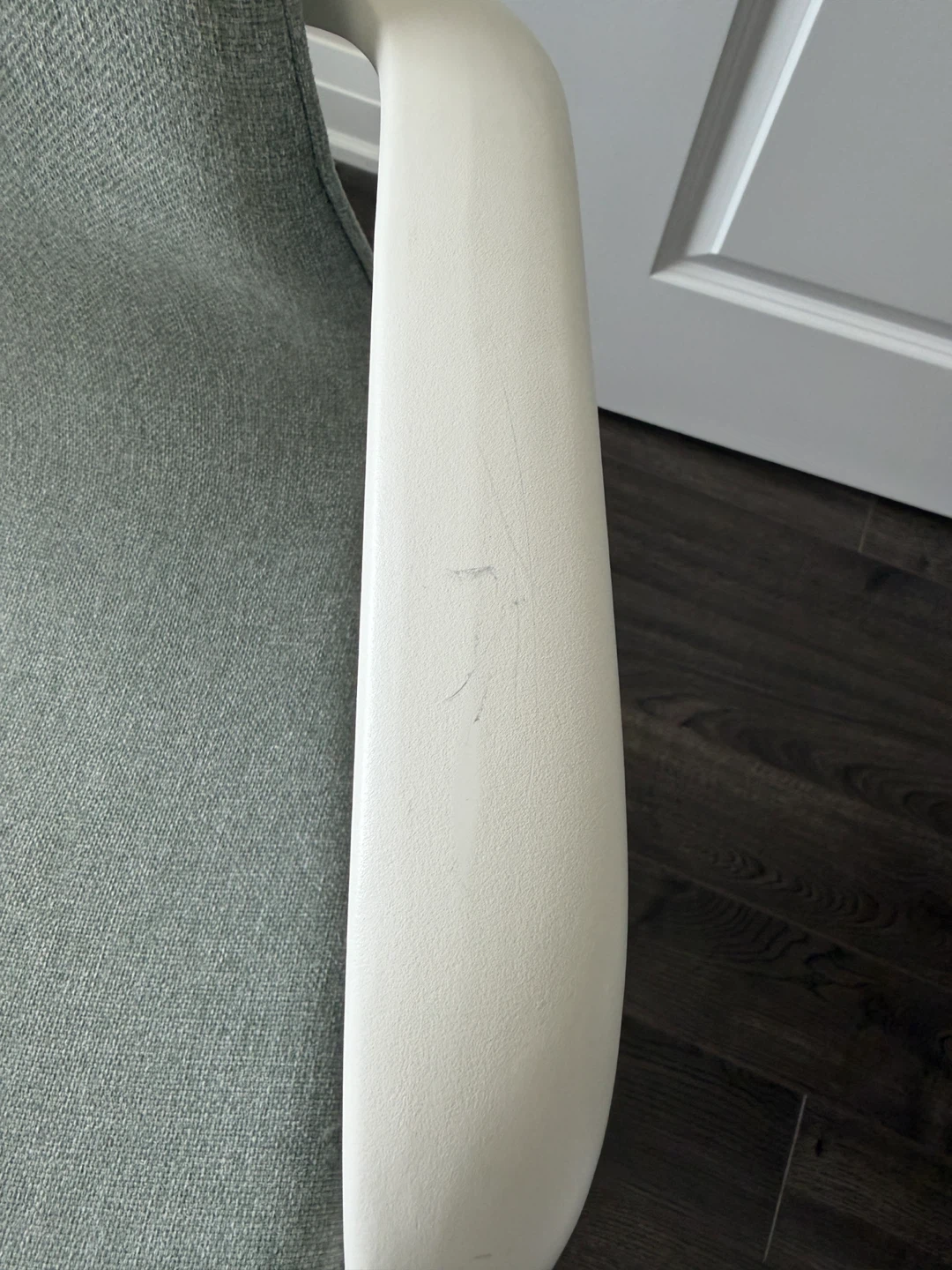 IKEA Langfjall Office Chair - Grey Fabric and White Frame (Used) - photo 3