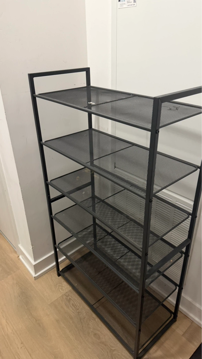 5-Tier Metal Mesh Shoe Rack - photo 2