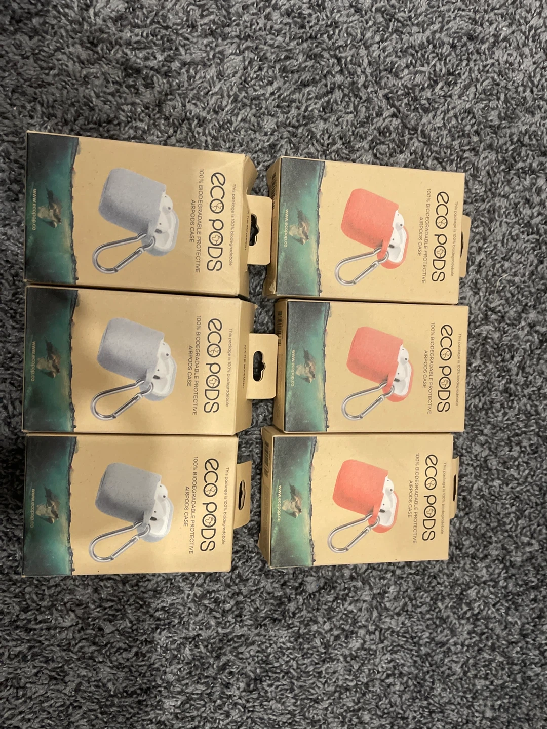 EcoPods 100% Biodegradable Protective Airpods Case - 3 Pack