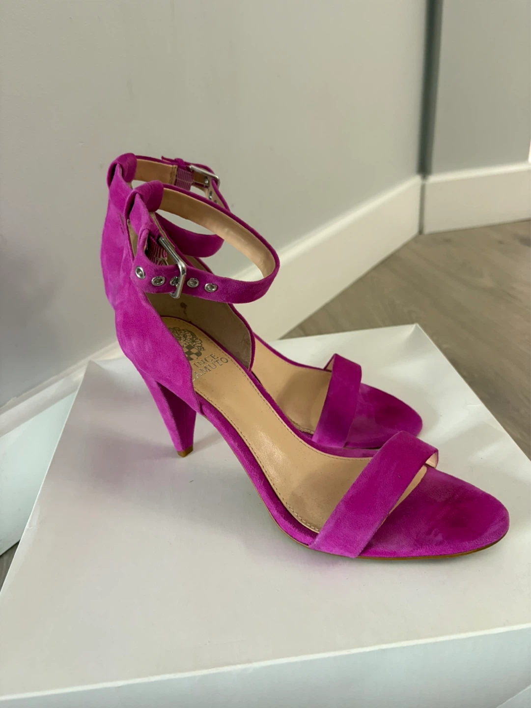 Vince Camuto Pink Suede Heeled Sandals - photo 2
