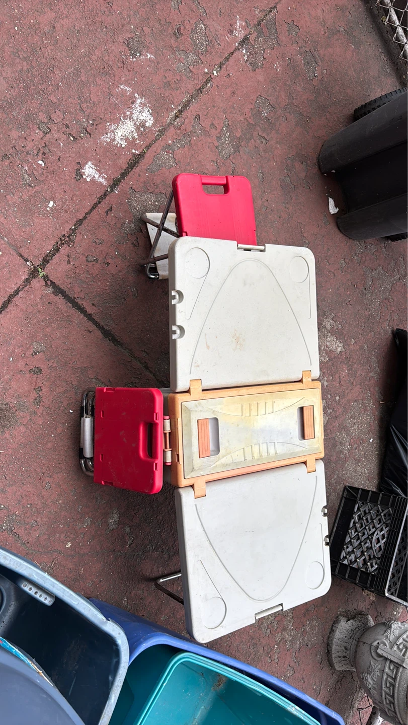 Portable Cooler with Wheels and Attached Seats - photo 3