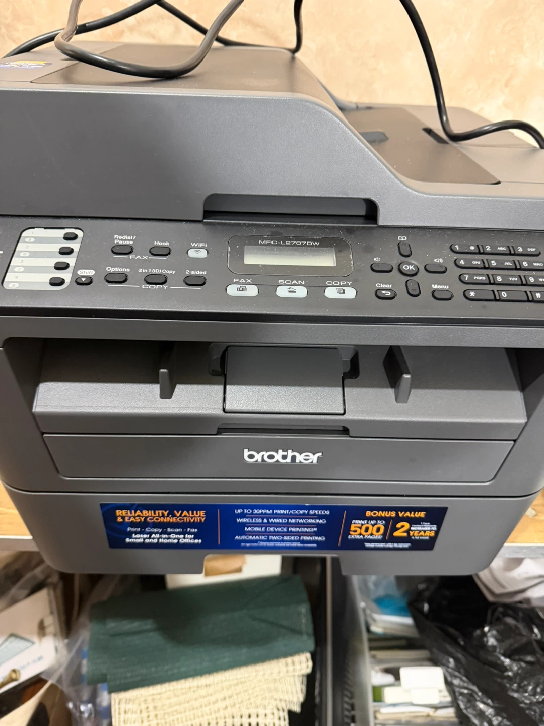 Brother MFC-L2707DW All-in-One Laser Printer