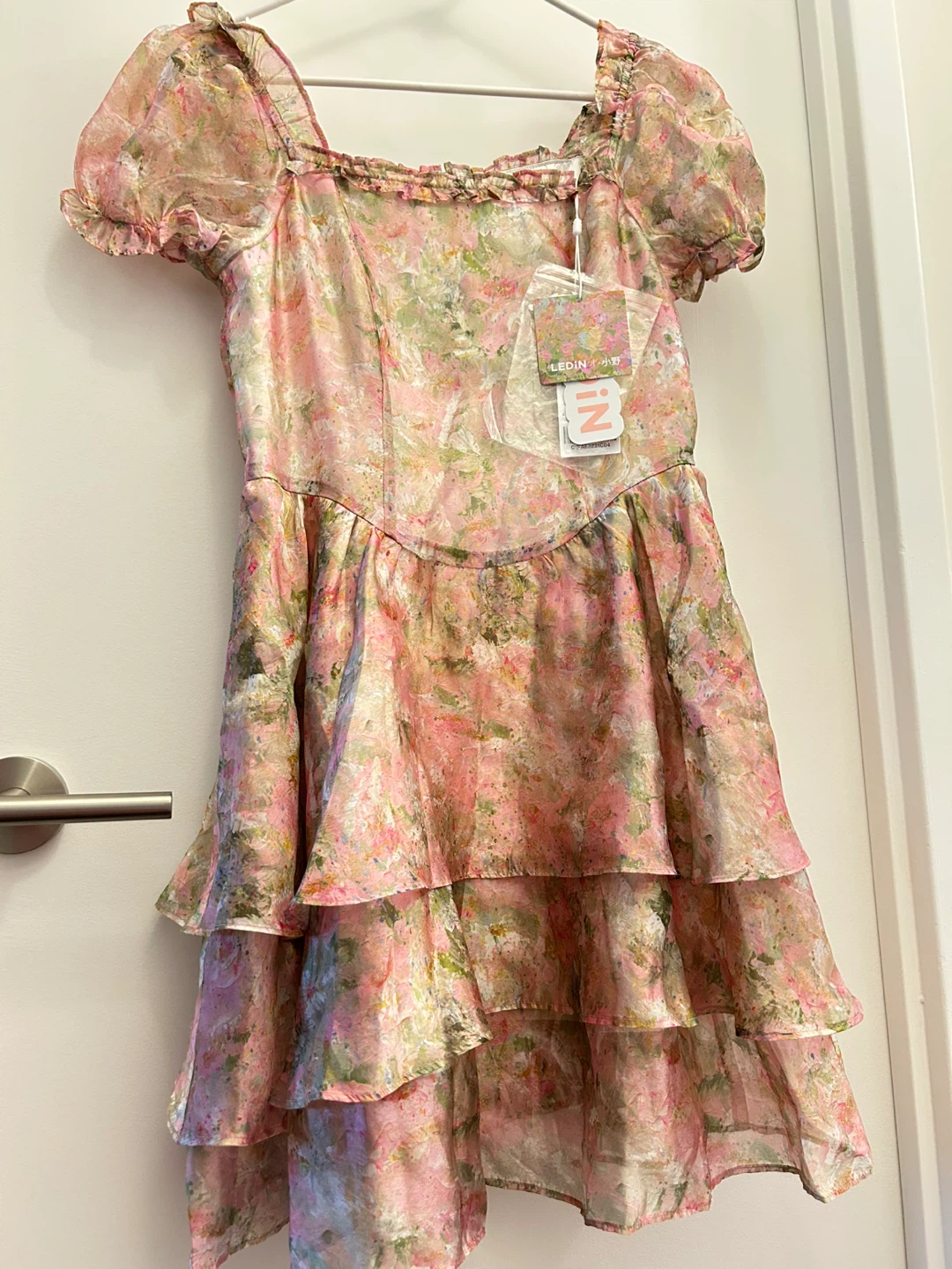 NEW Sheer Floral Tiered Dress
