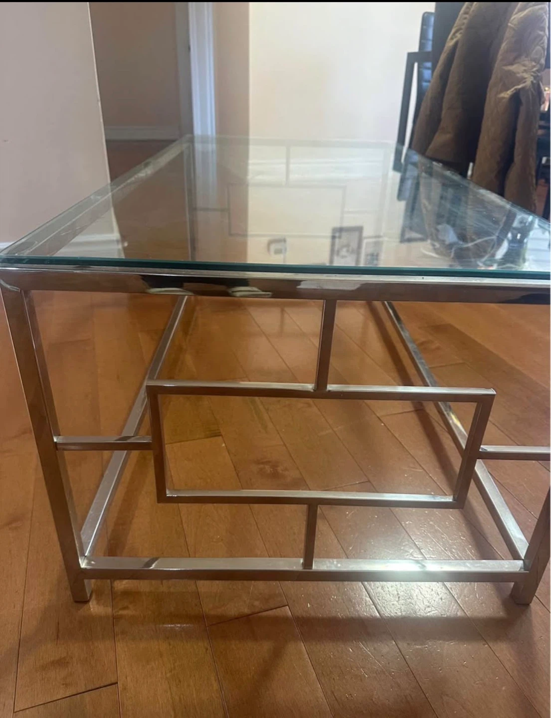 Glass and Chrome Coffee Table - photo 4