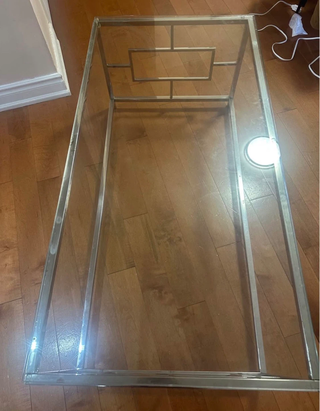 Glass and Chrome Coffee Table