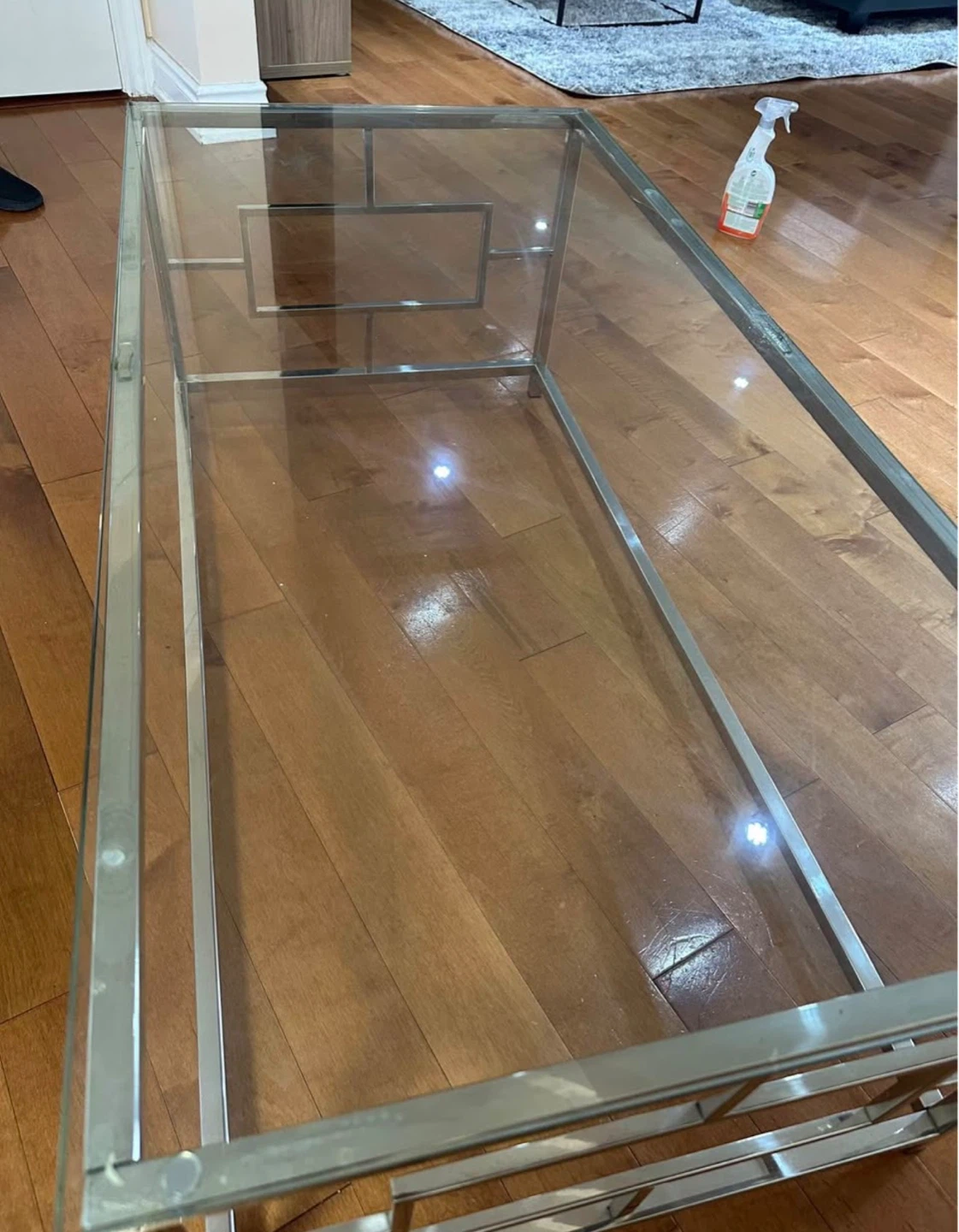 Glass and Chrome Coffee Table - photo 2