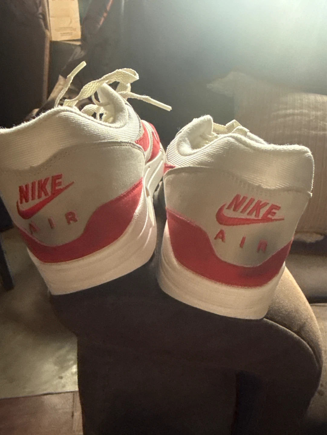 Nike Air Max 1 Sneakers White Red - photo 2