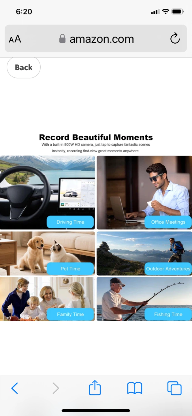 Bapick AI Smart Glasses with Camera and Audio - photo 4