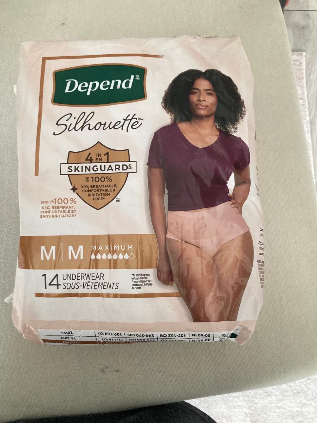 Depend Silhouette Maximum Absorbency Underwear M - 14 Count
