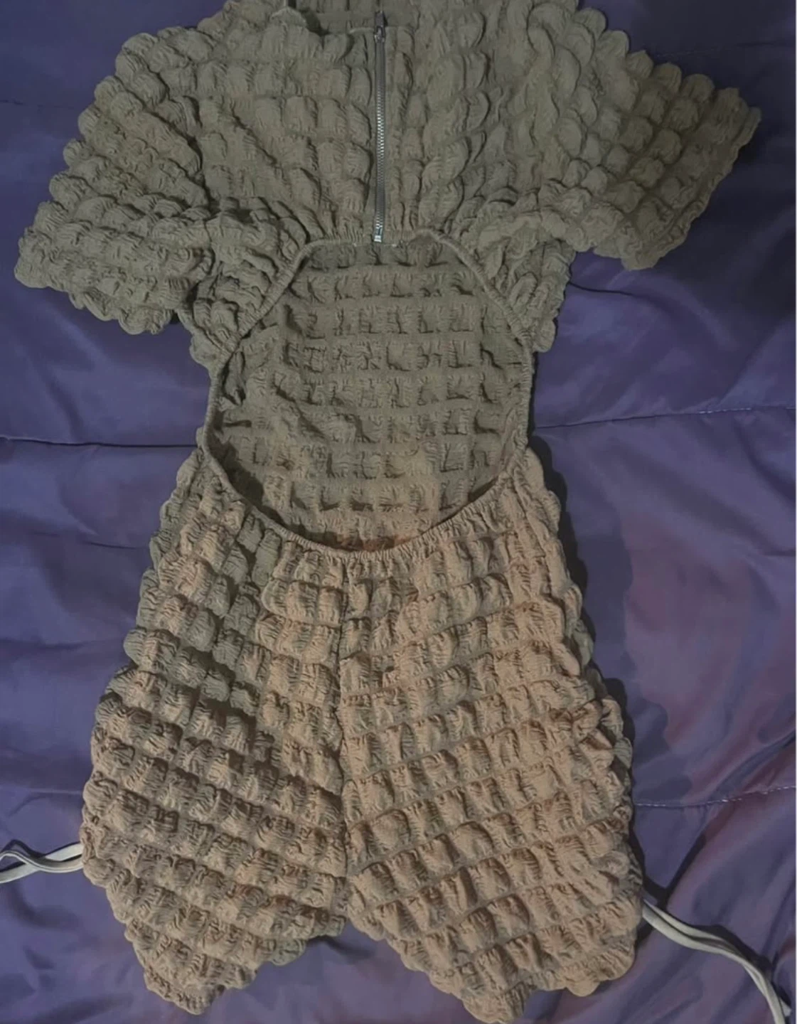 Ruched Textured Romper - photo 3