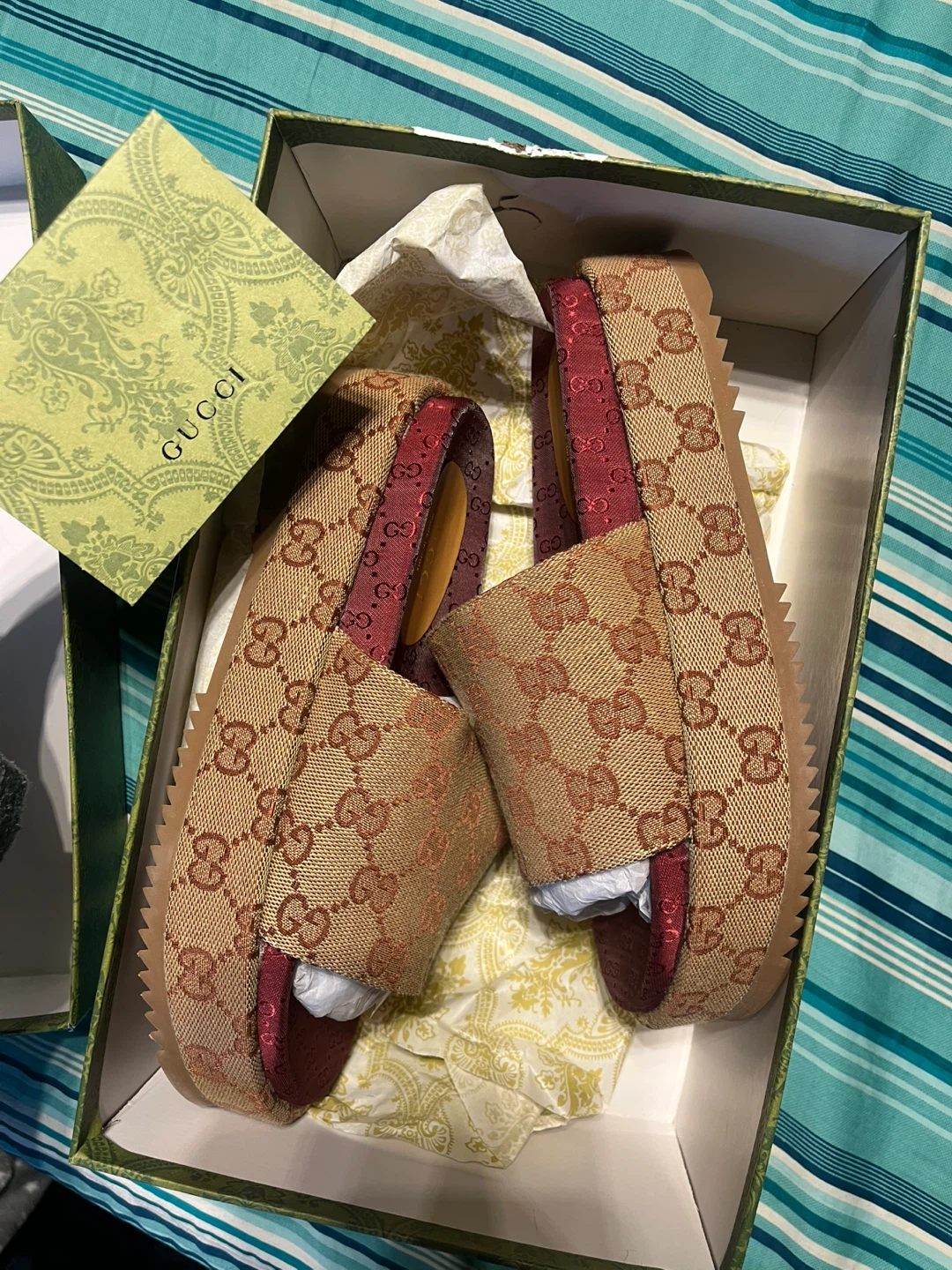 Gucci platform slide sandal