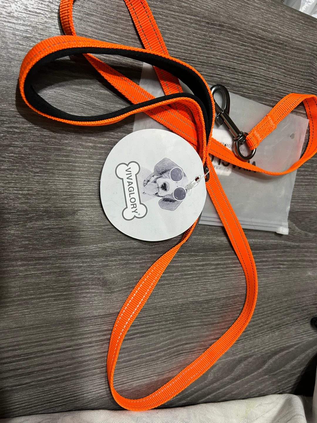 New-VIVAGLORY Orange Dog Leash - 5 ft. x 1/2 in. - photo 4