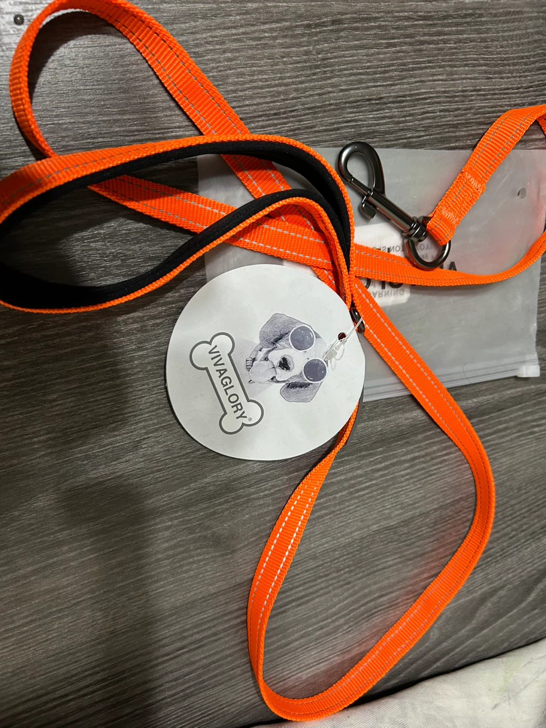 New-VIVAGLORY Orange Dog Leash - 5 ft. x 1/2 in. - photo 3