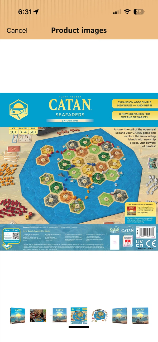 Catan: Seafarers Expansion (6th Edition) Brand New Sealed - photo 2
