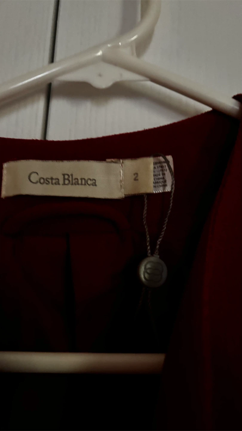 Costa Blanca Women's Maroon Blazer Size 2 - photo 2