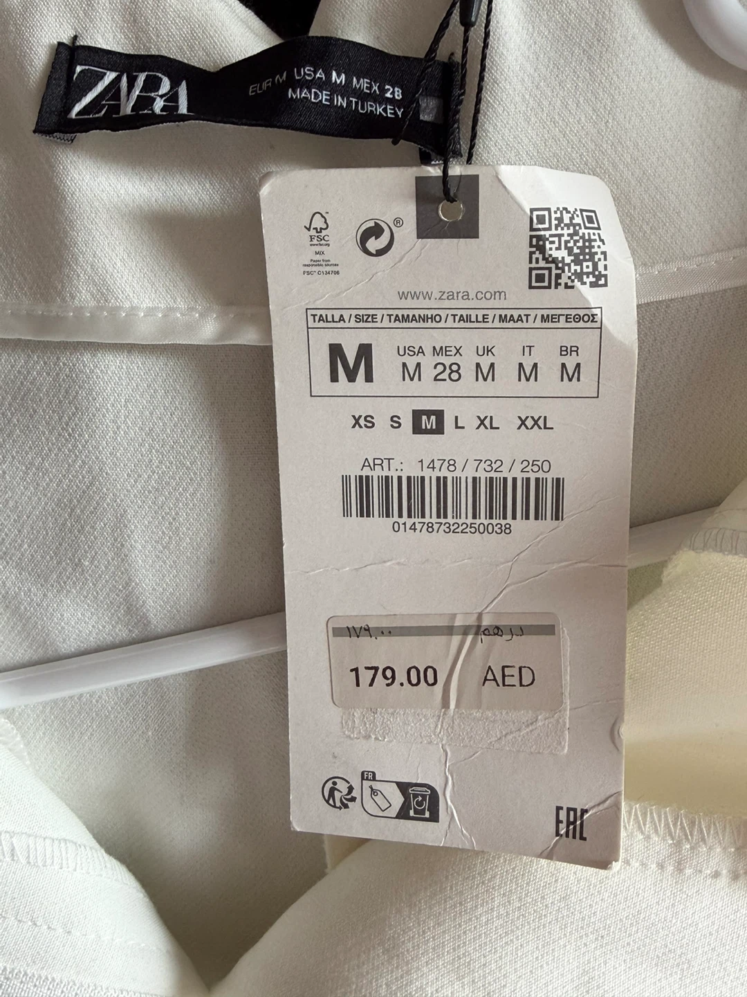 ZARA White Cropped Tailored Trousers - Size M - photo 3