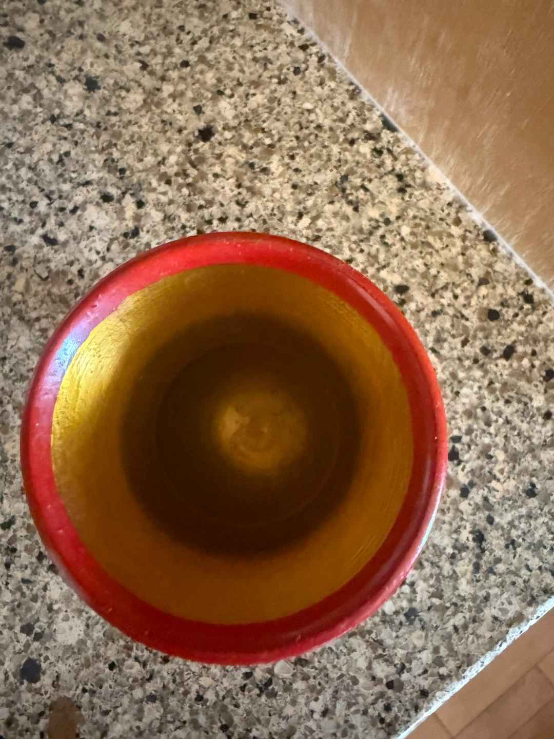 Hand-Painted Wooden Vase