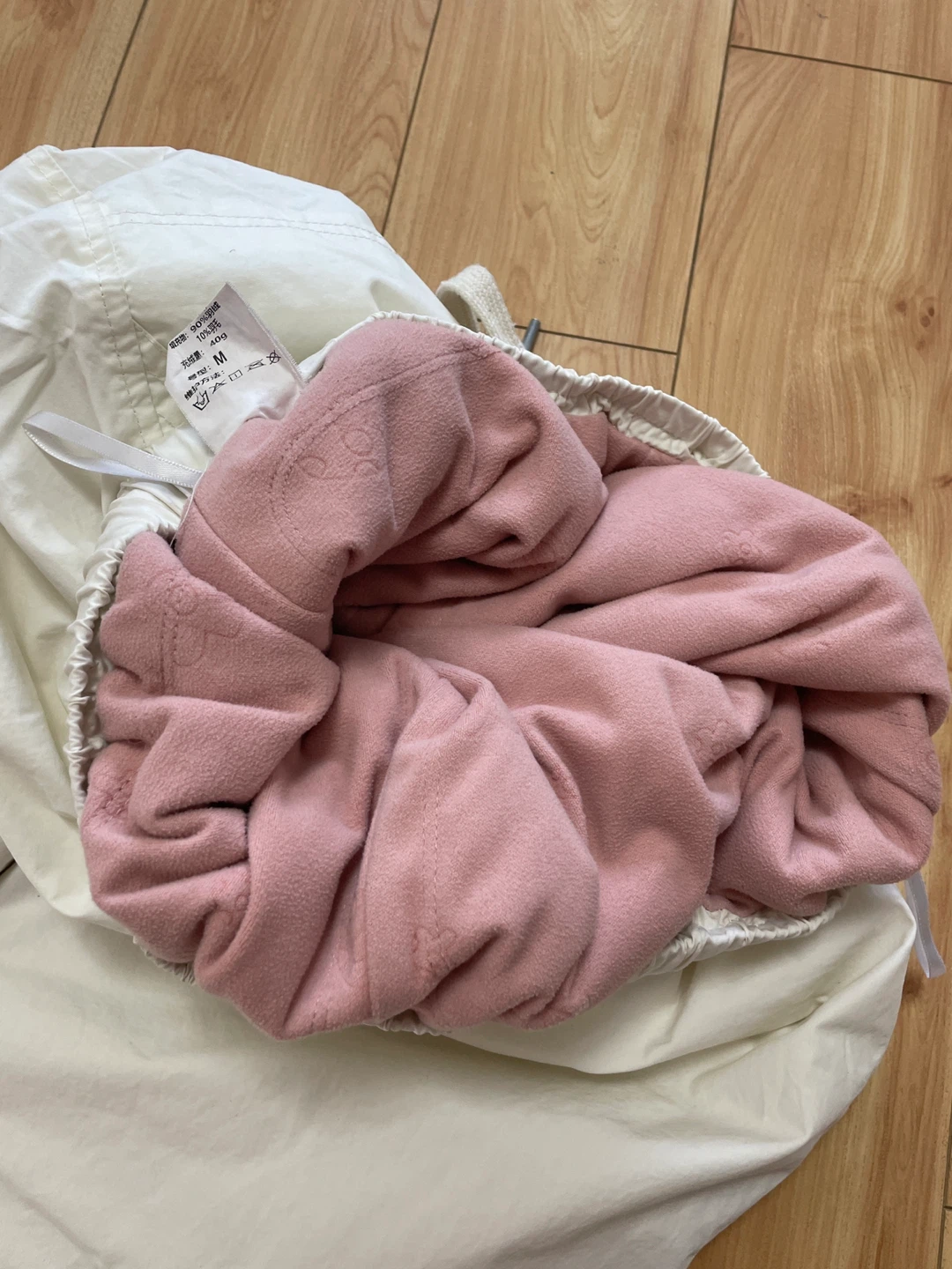 White Fleece-Lined Joggers - Size M - photo 4