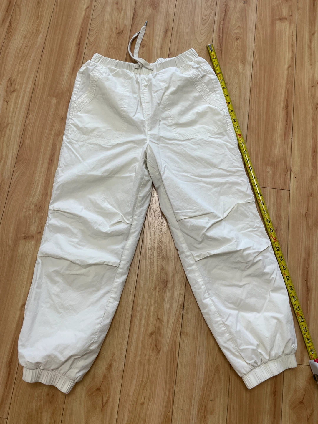 White Fleece-Lined Joggers - Size M
