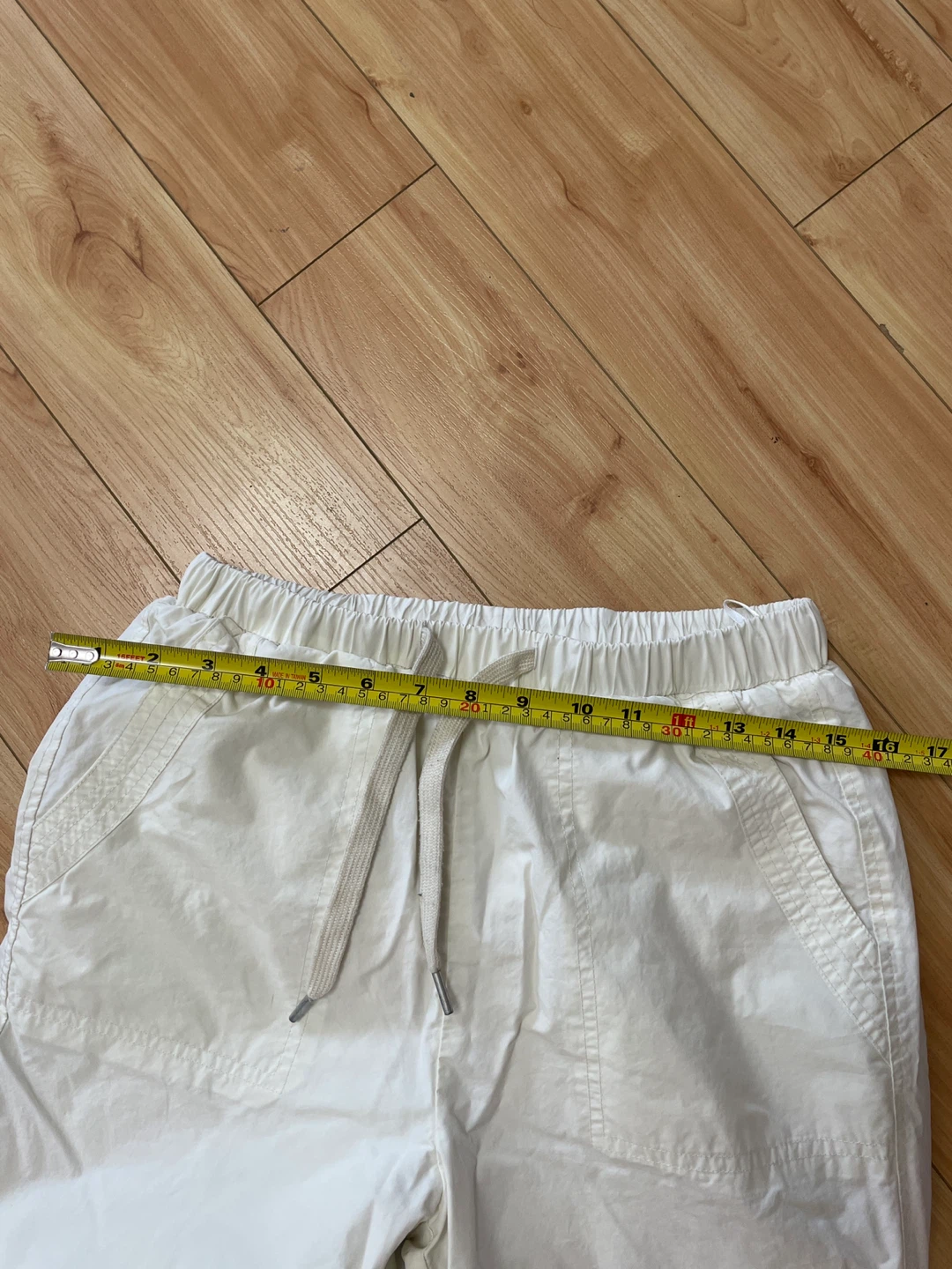 White Fleece-Lined Joggers - Size M - photo 2