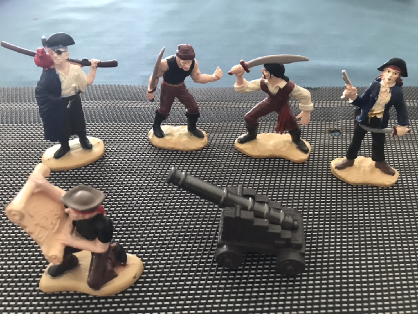 Pirate Figurines with Ship, Cannon, and Barrels - photo 3