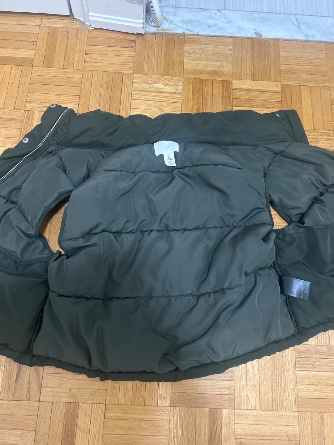 H&M Puffer Vest - Olive Green - Size S