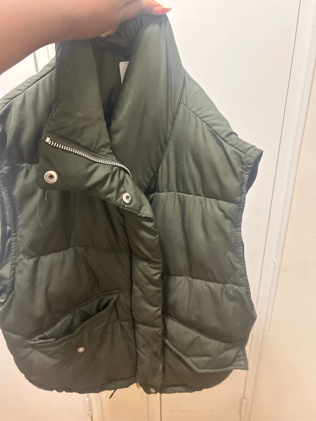 H&M Puffer Vest - Olive Green - Size S - photo 3