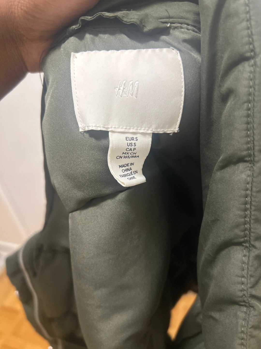 H&M Puffer Vest - Olive Green - Size S - photo 5