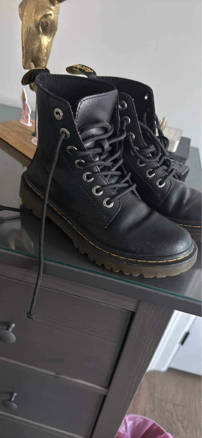 Dr. Martens Black Leather Lace-Up Boots - photo 2