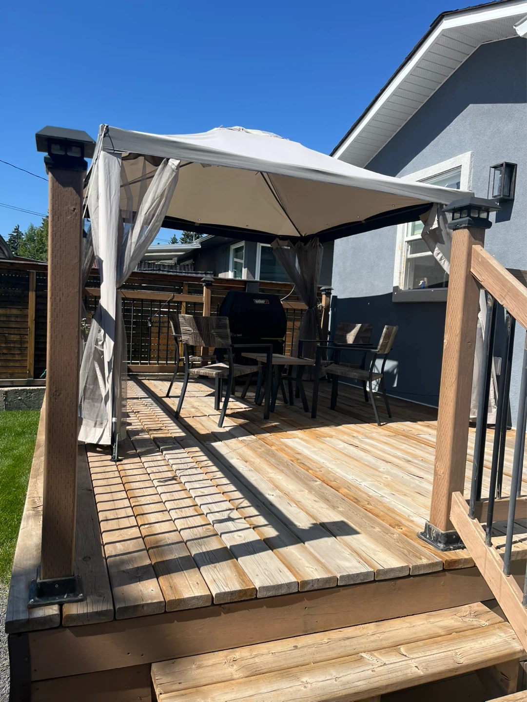 Gazebo with curtains and net screens - photo 3