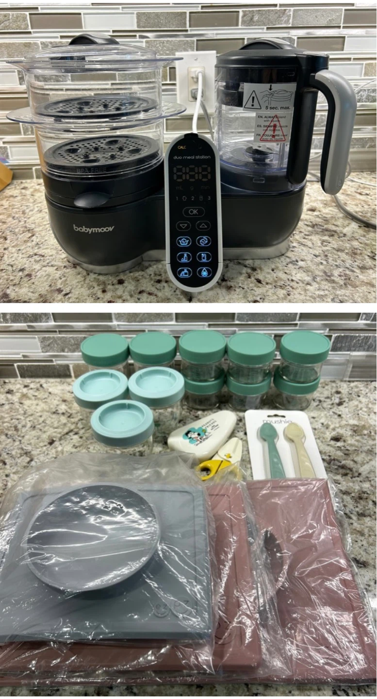 Babymoov Duo Meal Station & feeding essentials