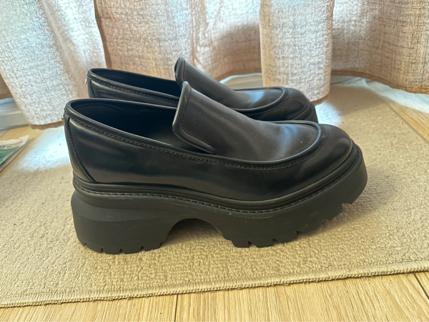 Michael Kors Black Leather Loafers