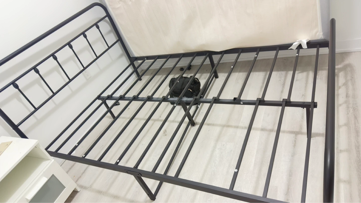 Black Metal Bed Frame - photo 2