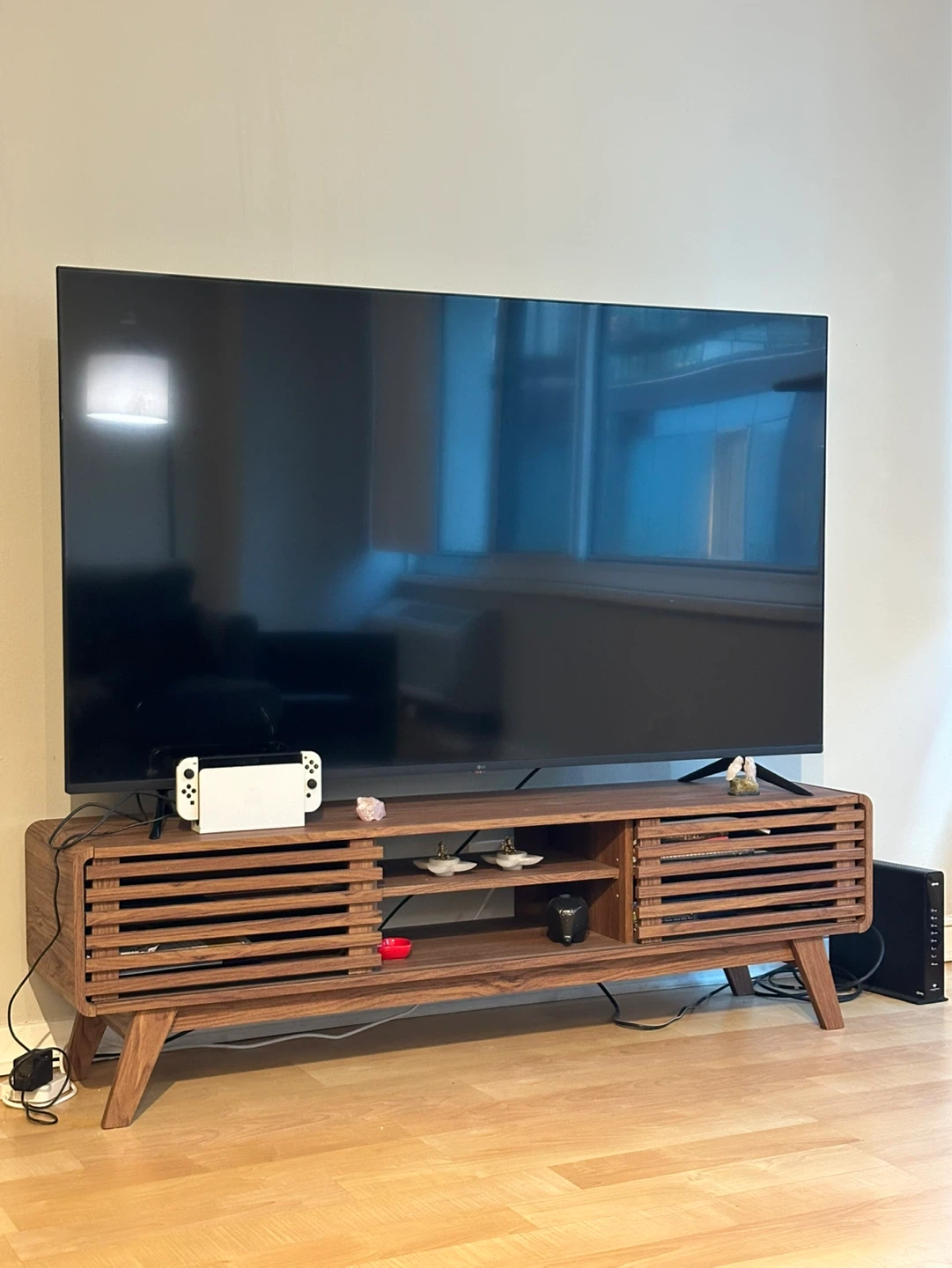 Mid-Century Modern Walnut TV Stand