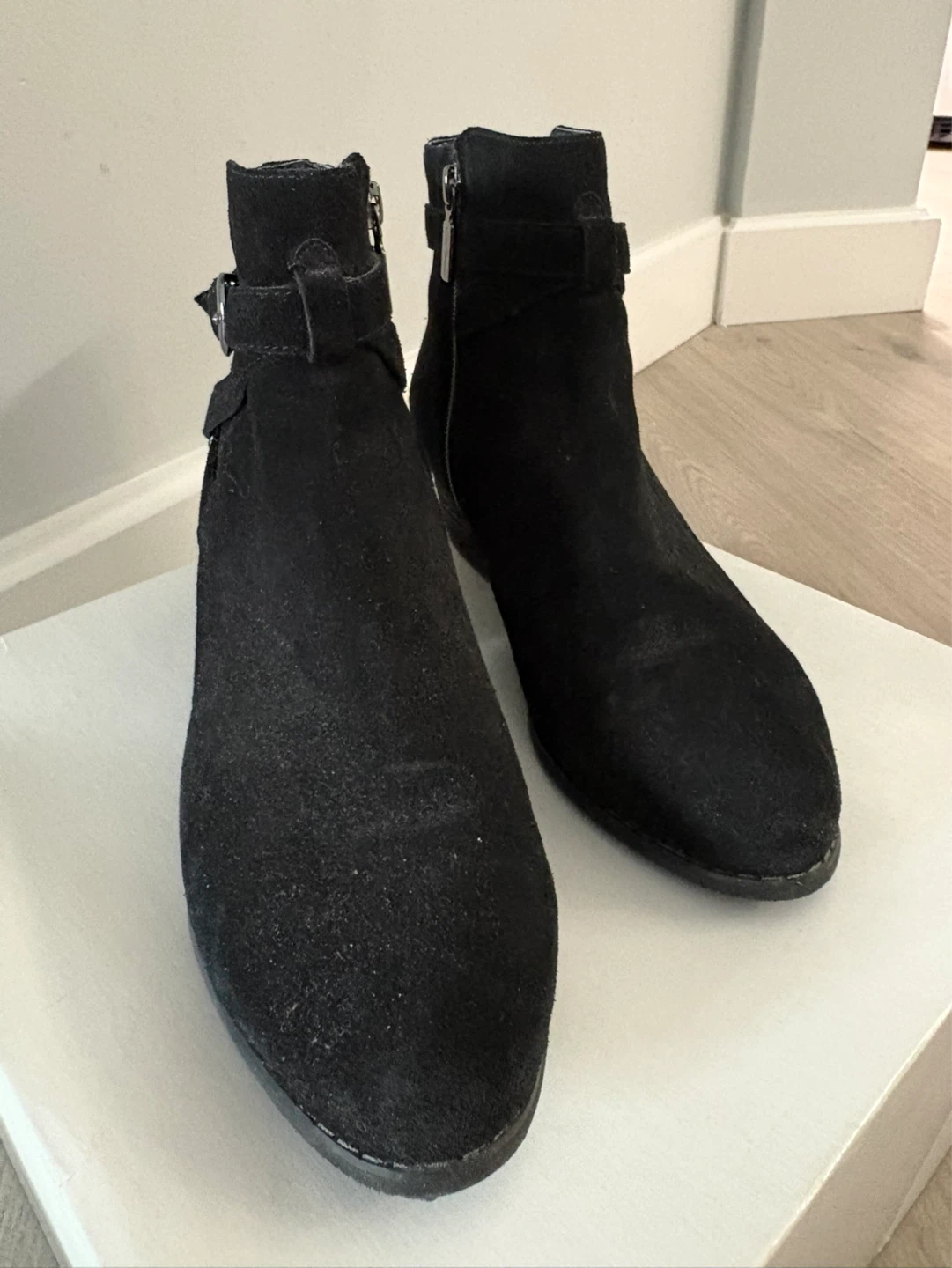 Cole Haan Black Suede Ankle Boots - Size 7.5 - photo 2