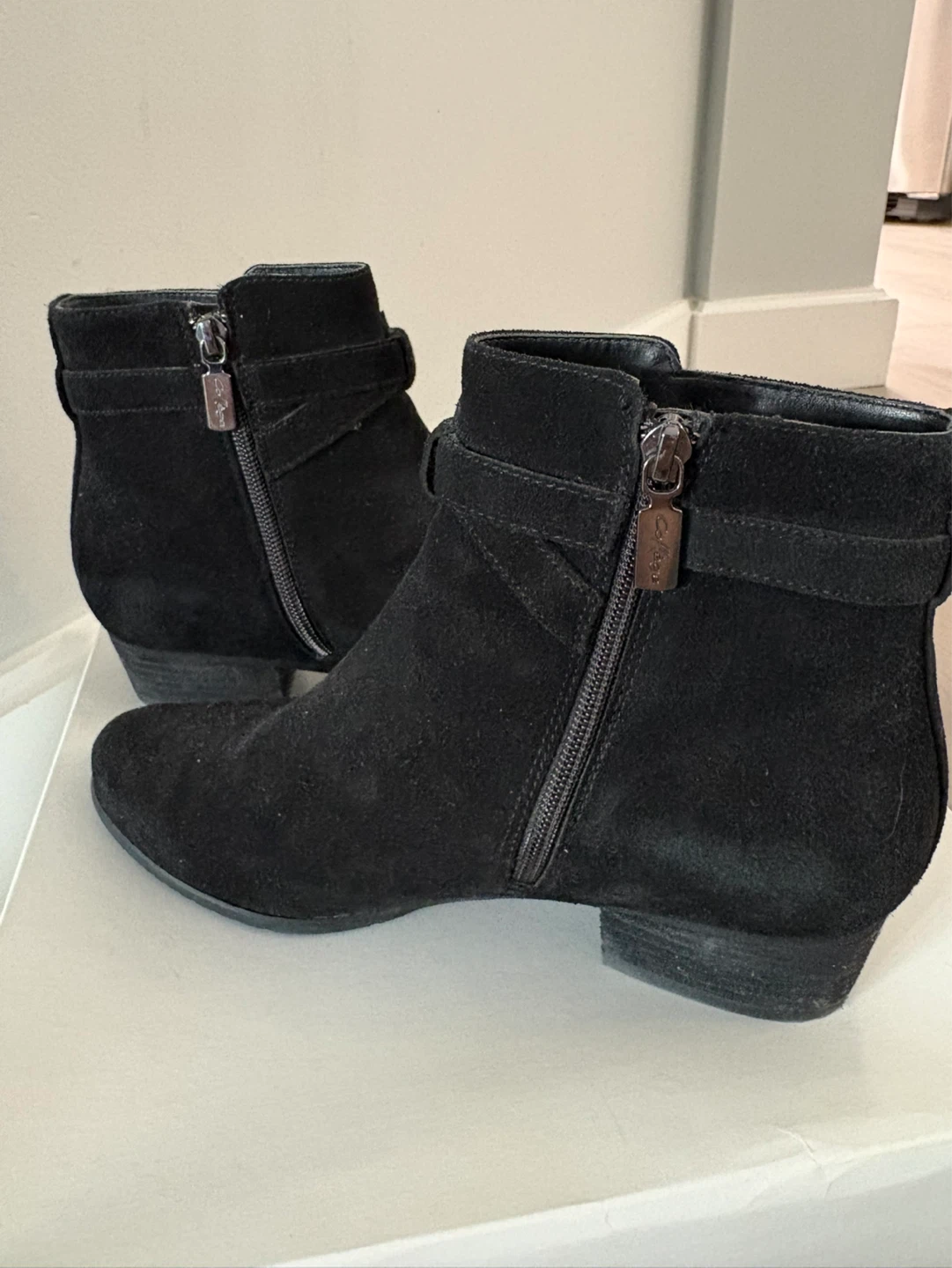 Cole Haan Black Suede Ankle Boots - Size 7.5 - photo 4