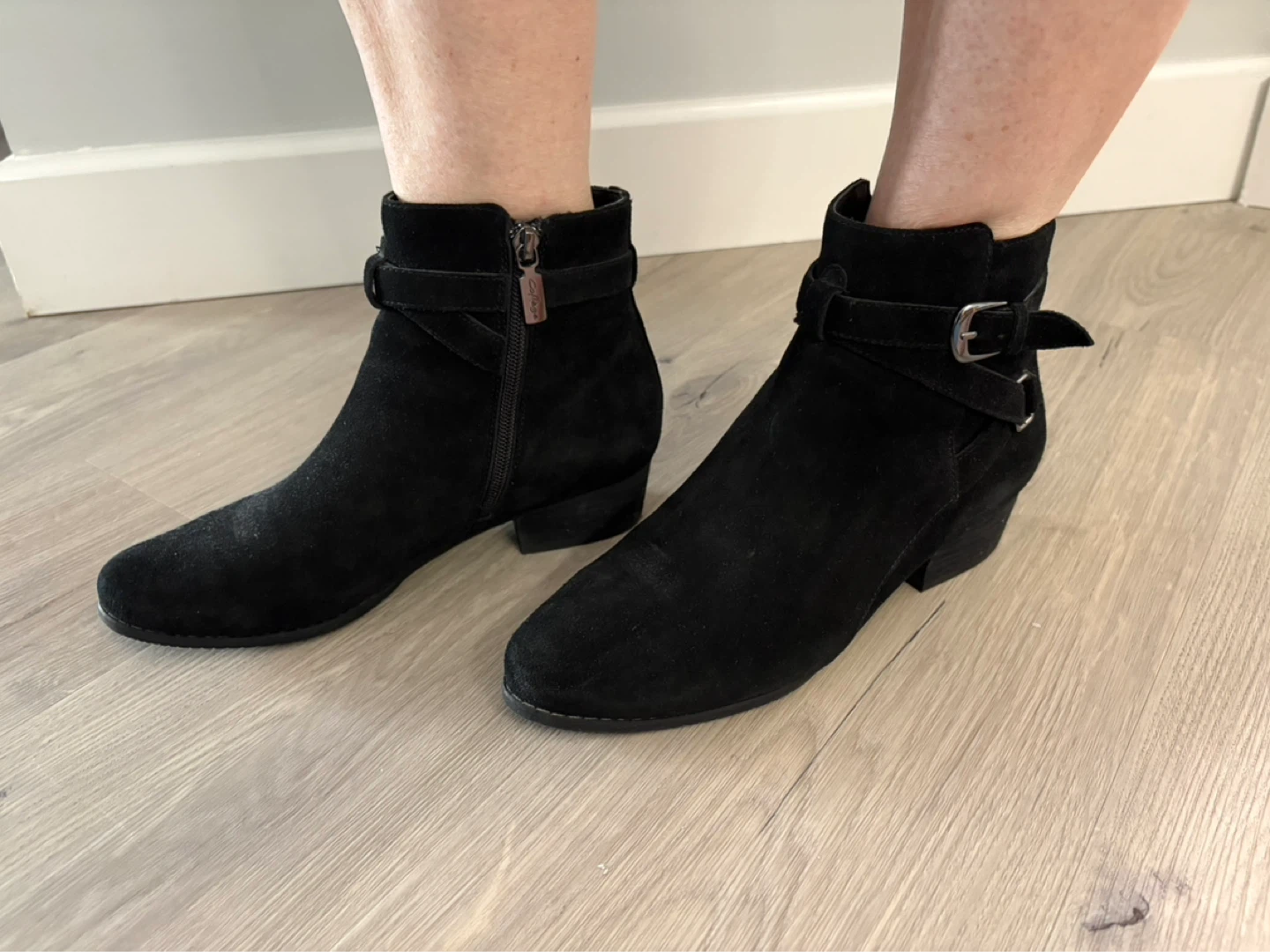 Cole Haan Black Suede Ankle Boots - Size 7.5 - photo 3