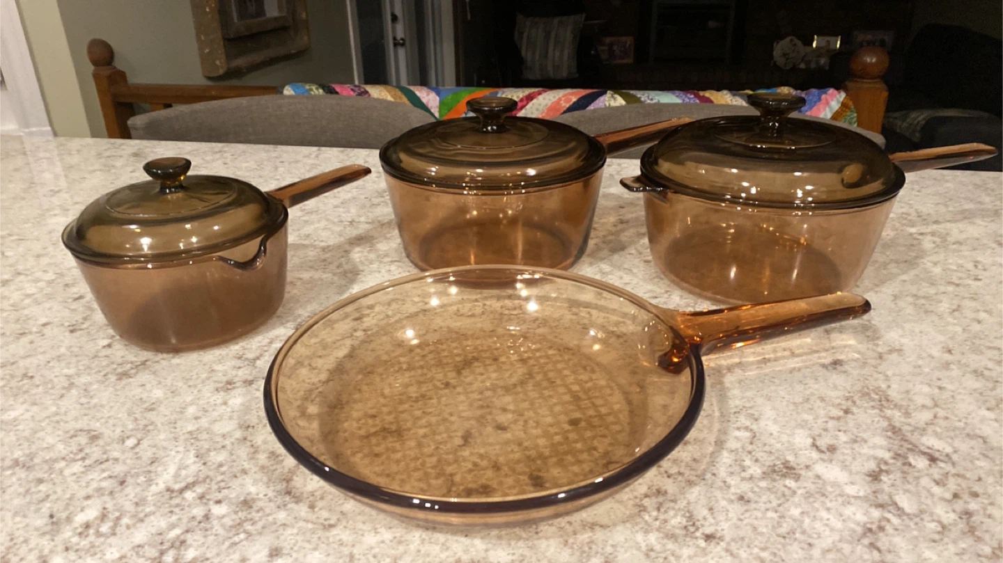 PENDING PICKUP Pyrex Visions Amber Glass Set - photo 4