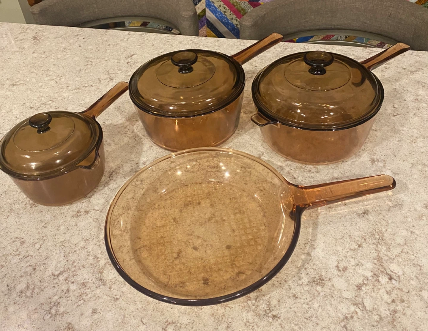 PENDING PICKUP Pyrex Visions Amber Glass Set - photo 3