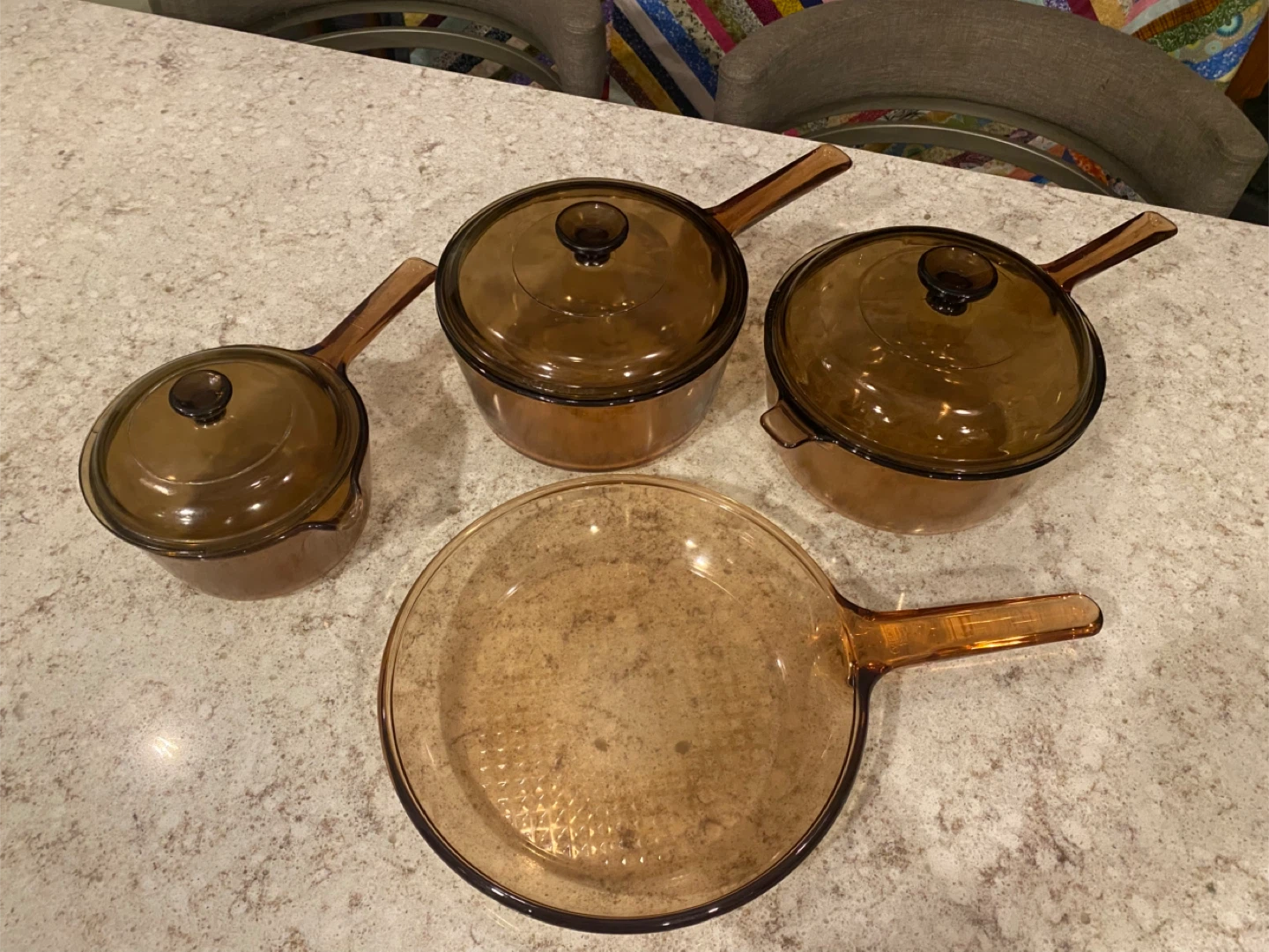 PENDING PICKUP Pyrex Visions Amber Glass Set - photo 2