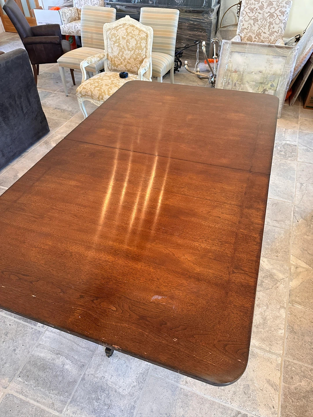 SOLID MAHOGANY WooD Dining Table with Leaf Inserts - photo 5