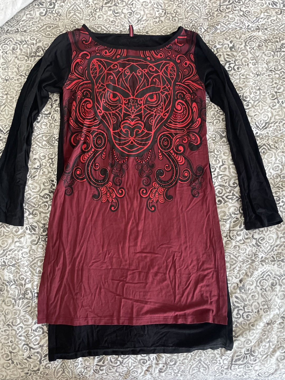 G-III Apparel Cheetah Print Long Sleeve Dress - Size M