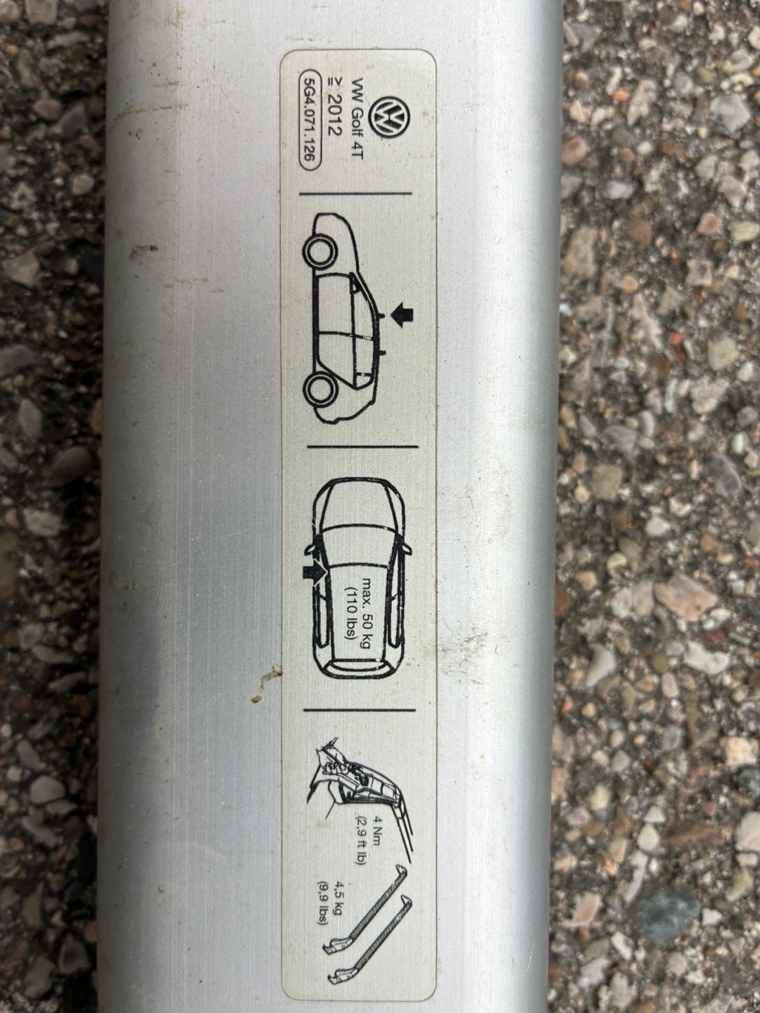 Volkswagen Golf OEM Roof Rack – Fits 2012–2021 - photo 4