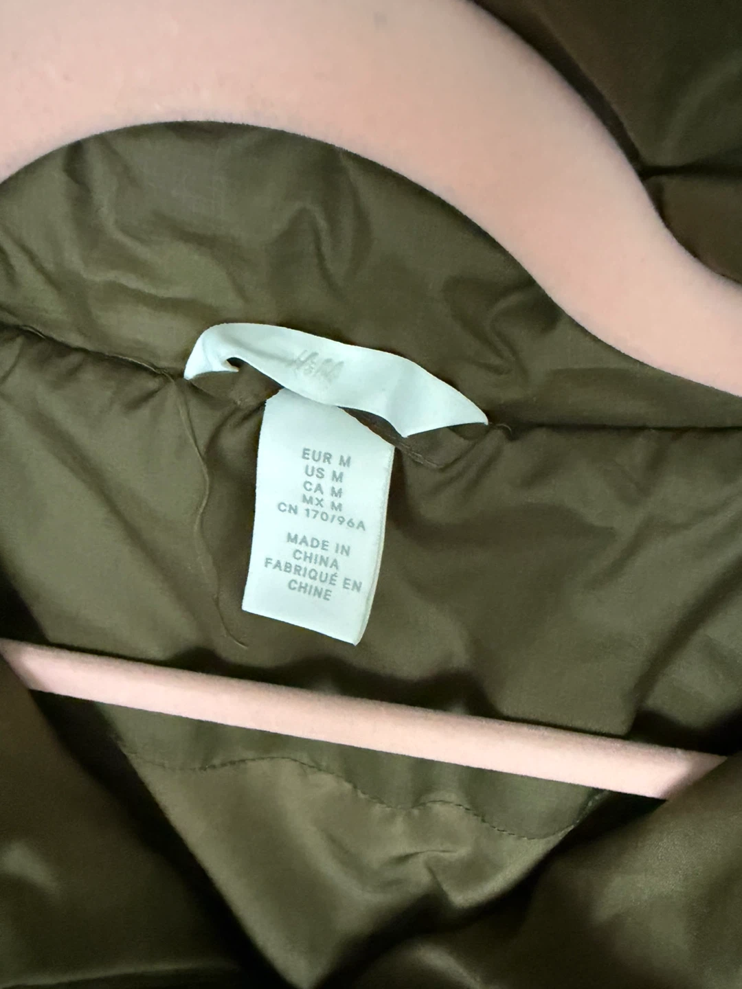 H&M Quilted Poncho Olive Green Size M - photo 2