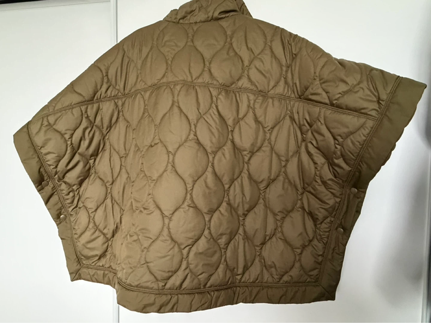 H&M Quilted Poncho Olive Green Size M - photo 3