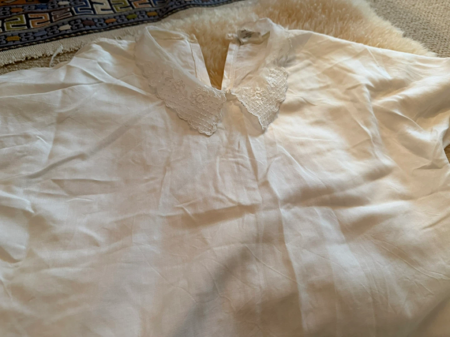 White mini stretch skirt and Blouse Set - photo 2