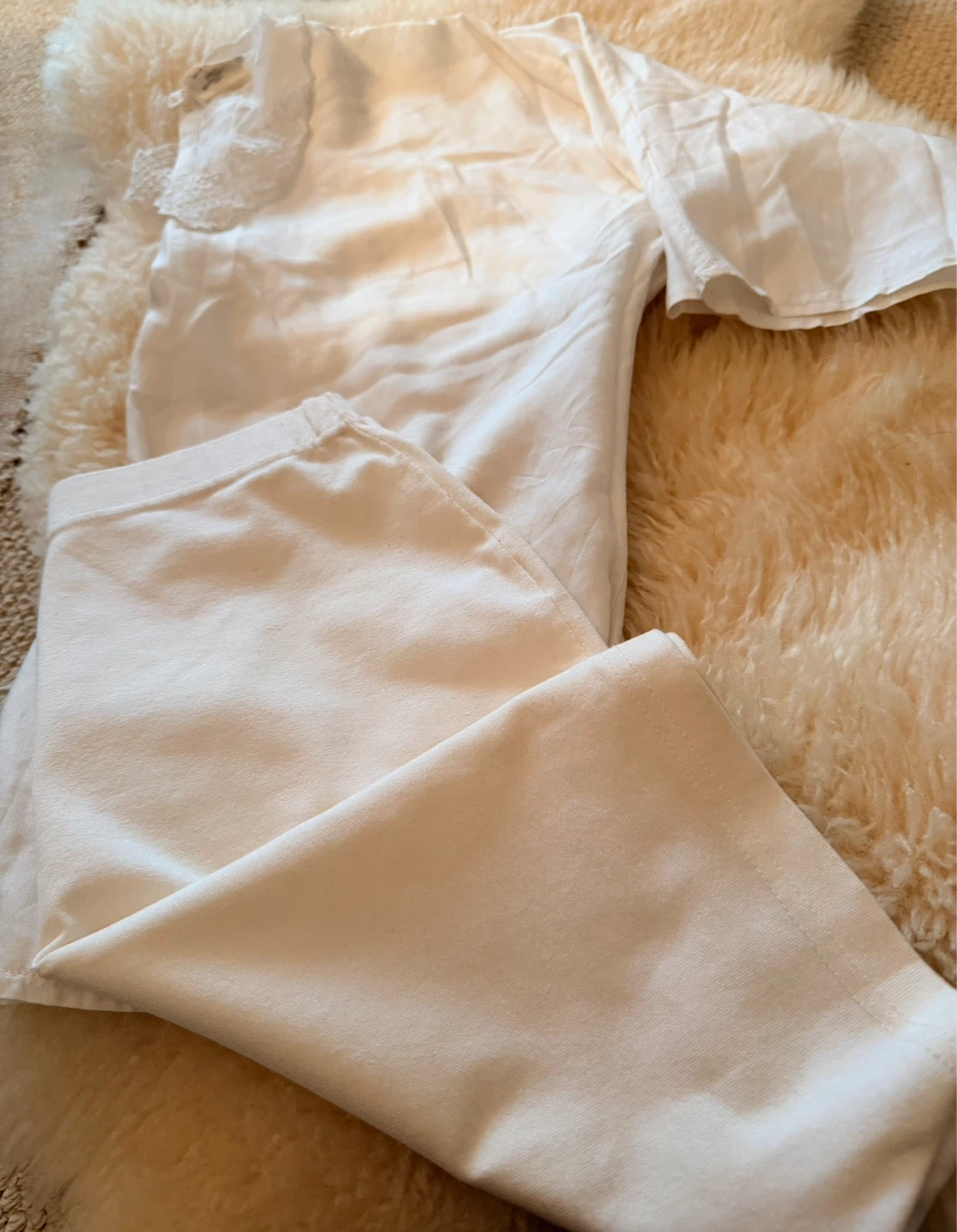 White mini stretch skirt and Blouse Set - photo 3